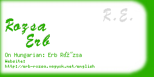 rozsa erb business card